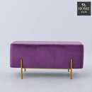 Wooden stool 2 Seater With Steel Stand -183