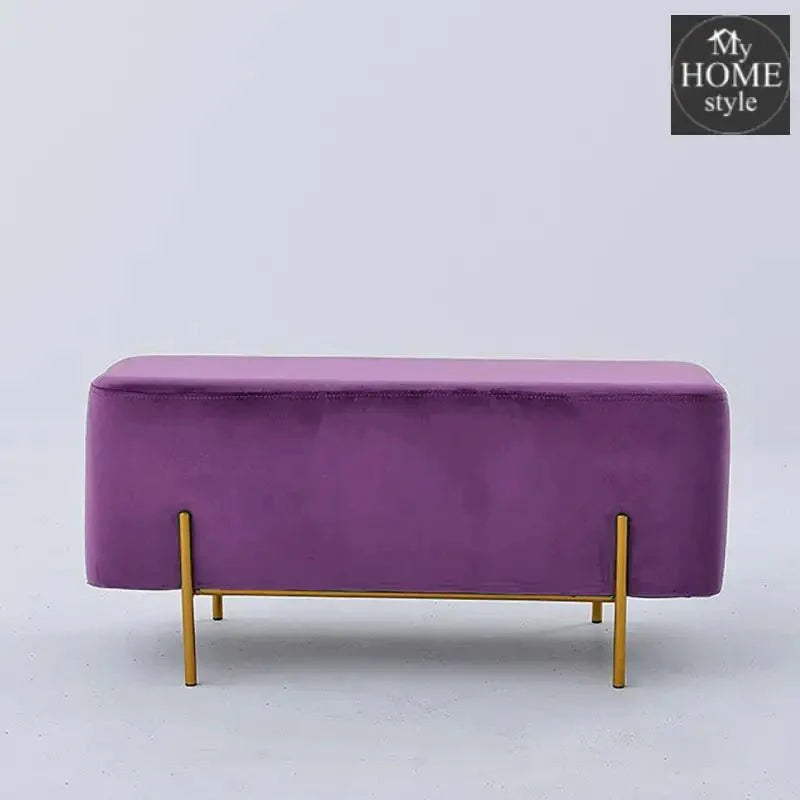 Wooden stool 2 Seater With Steel Stand -183