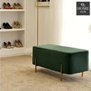 Wooden stool 2 Seater With Steel Stand -186