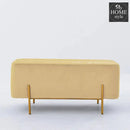 Wooden stool 2 Seater With Steel Stand -187