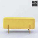 Wooden stool 2 Seater With Steel Stand -188