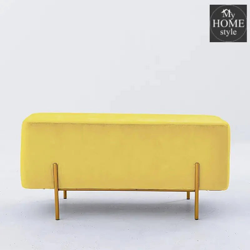 Wooden stool 2 Seater With Steel Stand -188