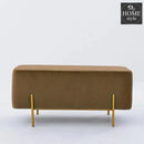 Wooden stool 2 Seater With Steel Stand -189