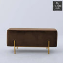 Wooden stool 2 Seater With Steel Stand -190