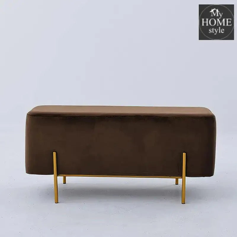 Wooden stool 2 Seater With Steel Stand -190