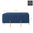 Wooden stool 2 Seater With Steel Stand -192