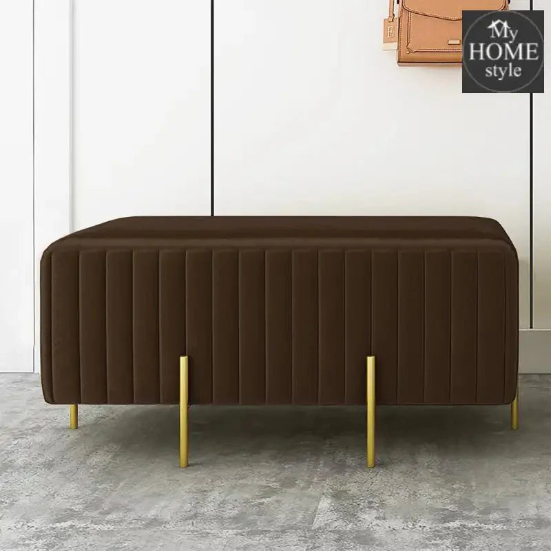 Wooden stool 2 Seater With Steel Stand -193