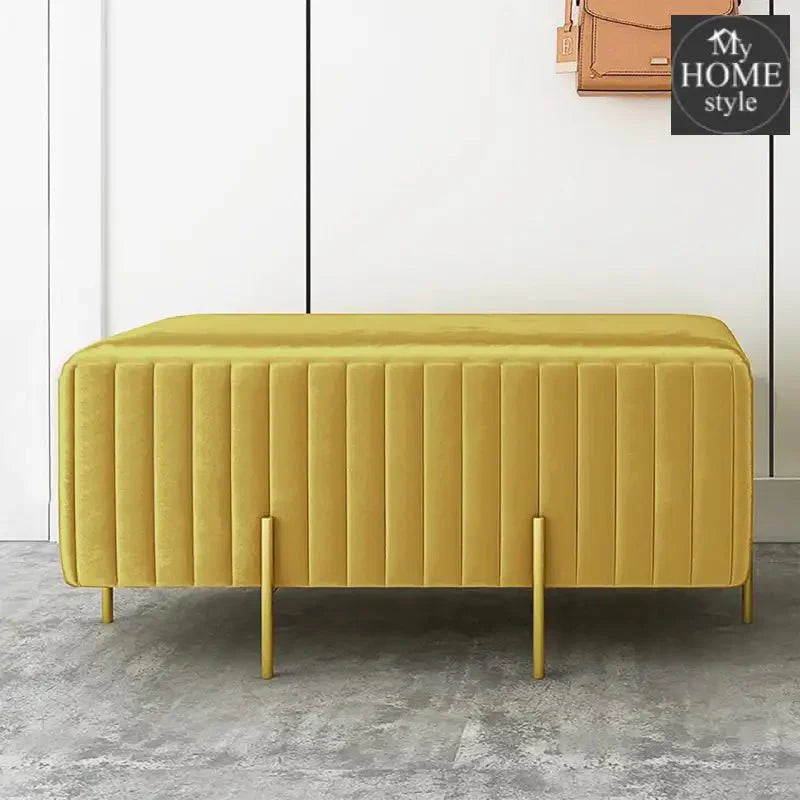 Wooden stool 2 Seater With Steel Stand -194