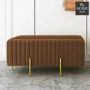 Wooden stool 2 Seater With Steel Stand -195