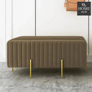 Wooden stool 2 Seater With Steel Stand -196