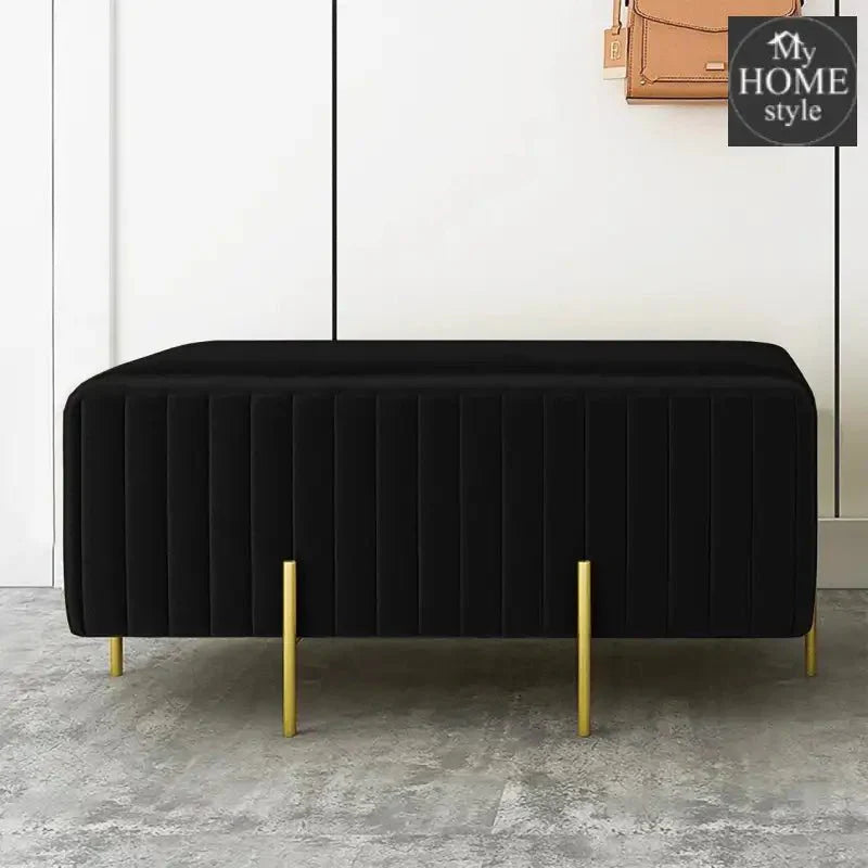 Wooden stool 2 Seater With Steel Stand -261