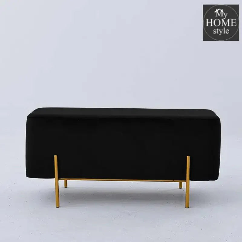 Wooden stool 2 Seater With Steel Stand -262