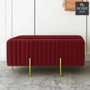 Wooden stool 2 Seater With Steel Stand -274