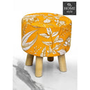 Wooden stool Printed Round Shape- 1238
