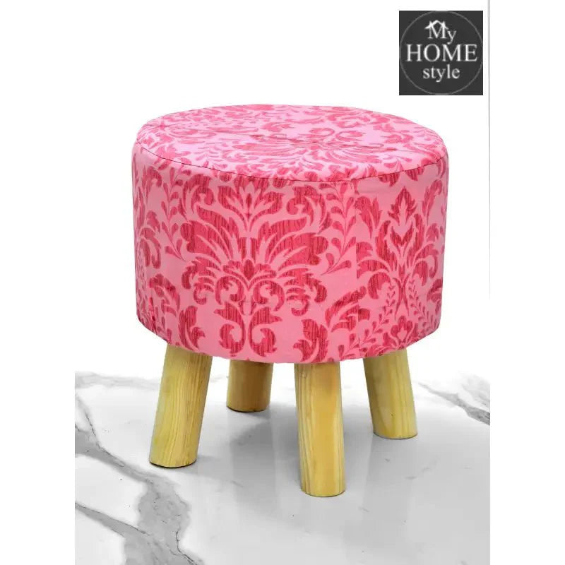 Wooden stool Printed Round Shape- 1252