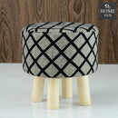 Wooden stool round shape-104 Black