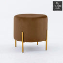 Wooden stool Round shape With Steel Stand -175