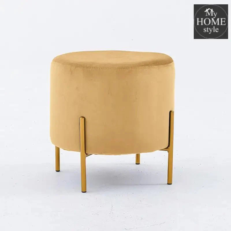 Wooden stool Round shape With Steel Stand -177