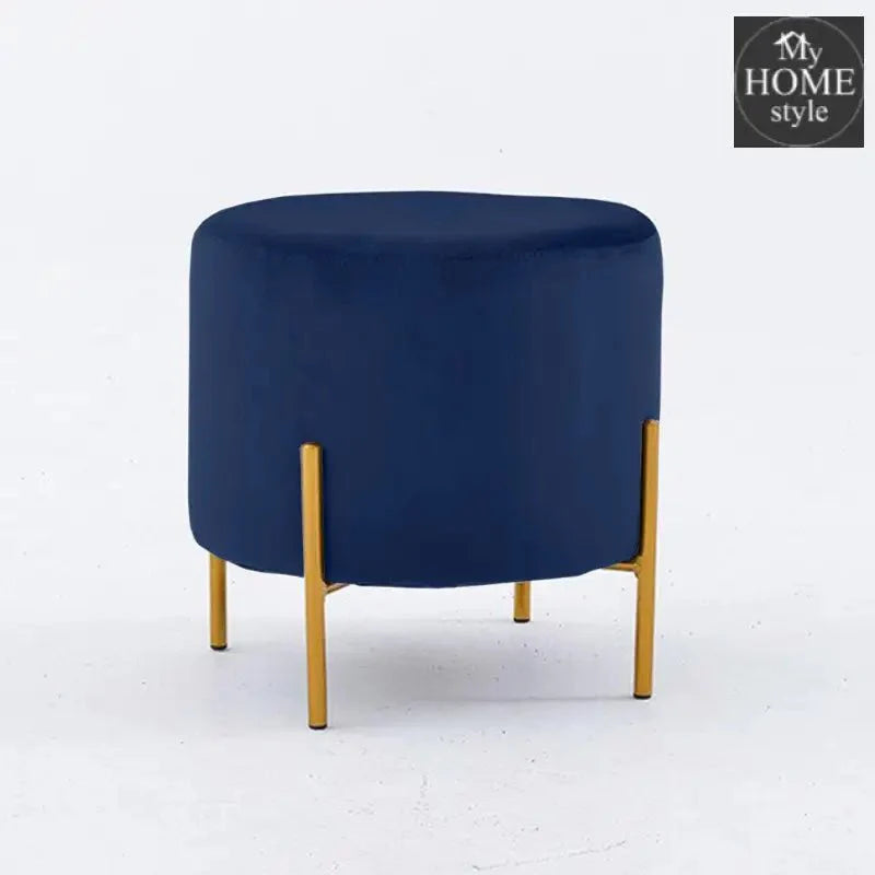 Wooden stool Round shape With Steel Stand -178