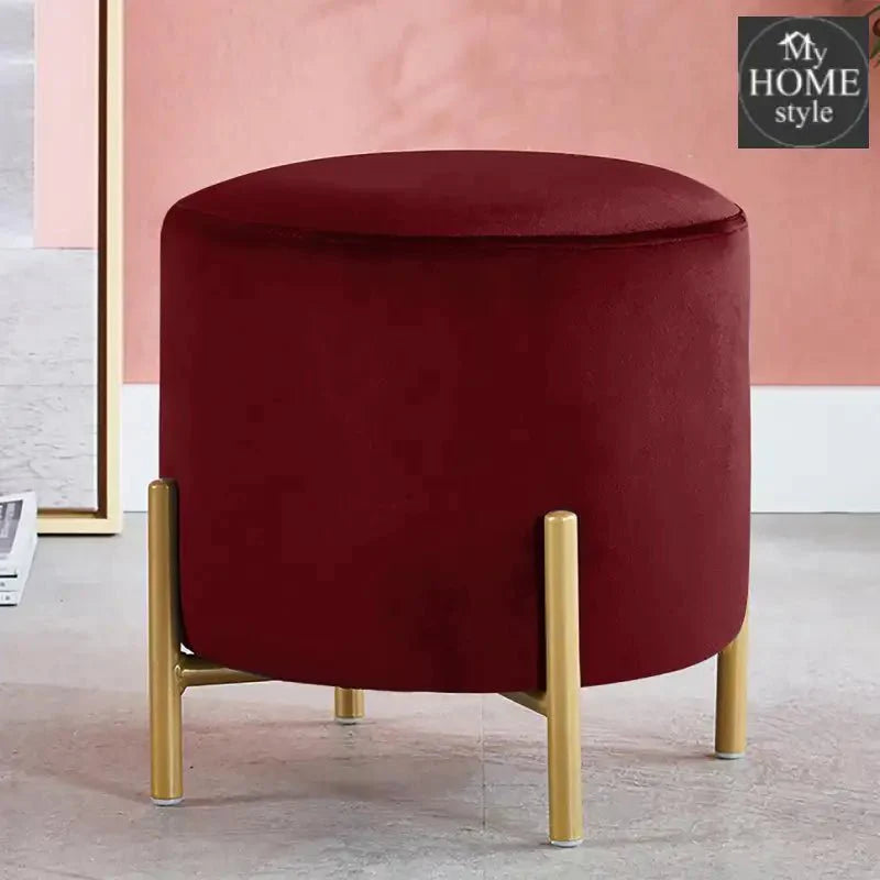 Wooden stool Round shape With Steel Stand -276