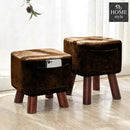 Wooden stool Square shape With Pocket -163