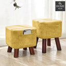 Wooden stool Square shape With Pocket -164