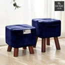 Wooden stool Square shape With Pocket -168