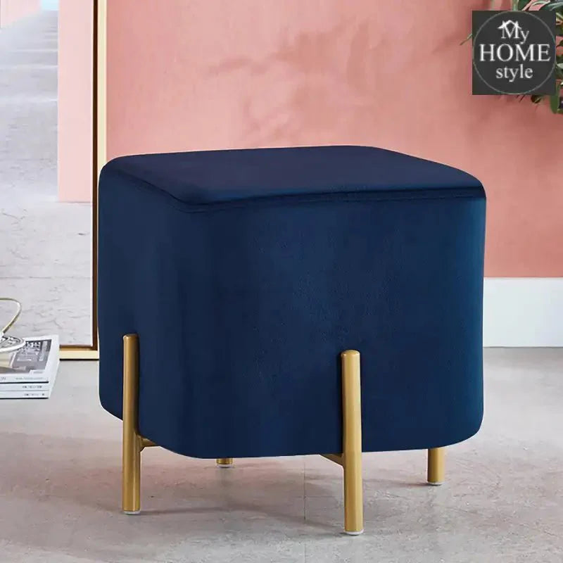 Wooden stool Square shape With Steel Stand -171