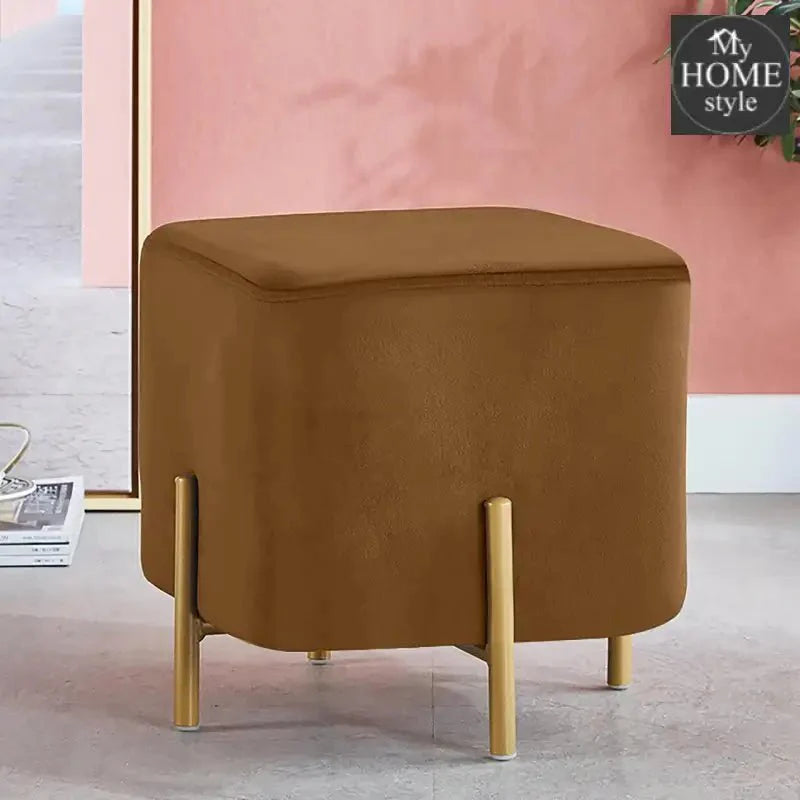 Wooden stool Square shape With Steel Stand -172