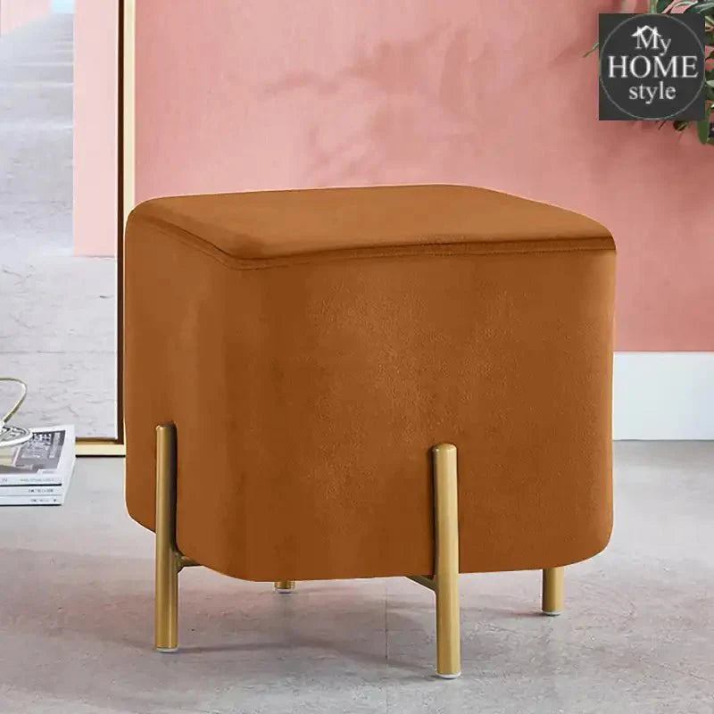 Wooden stool Square shape With Steel Stand -173