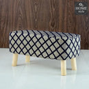 Wooden stool Two Seater-108 Blue