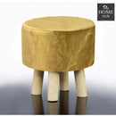 Wooden stool Velvet Sprinkle Round Shape- 1284