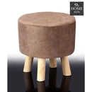 Wooden stool Velvet Sprinkle Round Shape- 1291