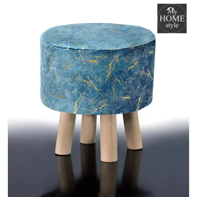 Wooden stool Velvet Sprinkle Round Shape- 1292