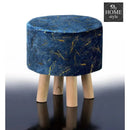 Wooden stool Velvet Sprinkle Round Shape- 1294