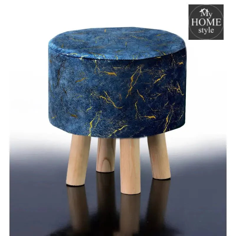 Wooden stool Velvet Sprinkle Round Shape- 1294