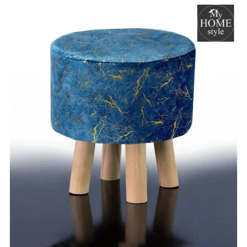 Wooden stool Velvet Sprinkle Round Shape- 1295