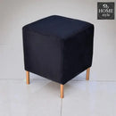 Wooden stool With Steel Stand -295