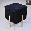 Wooden stool With Steel Stand -297