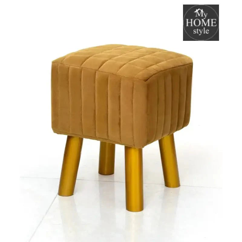 Wooden Velvet stool Square shape-863