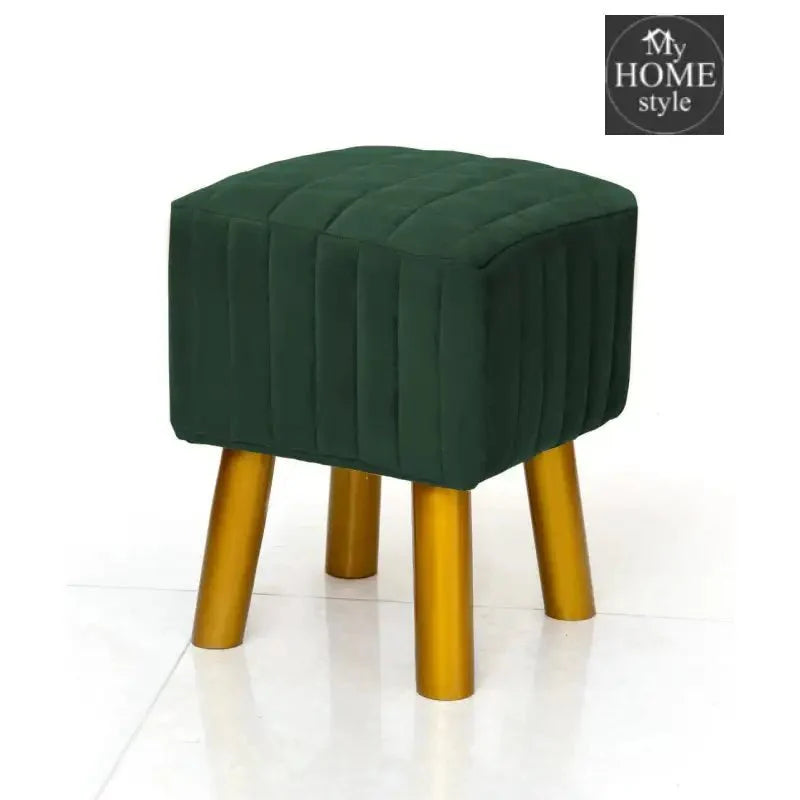 Wooden Velvet stool Square shape-864
