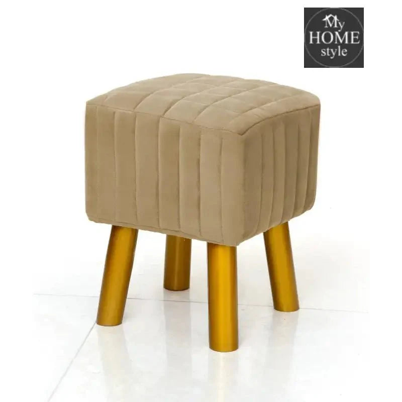 Wooden Velvet stool Square shape-865