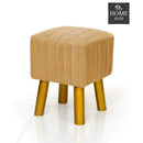 Wooden Velvet stool Square shape-867