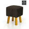 Wooden Velvet stool Square shape-868