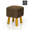 Wooden Velvet stool Square shape-869