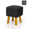 Wooden Velvet stool Square shape-870