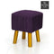 Wooden Velvet stool Square shape-871