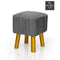 Wooden Velvet stool Square shape-872