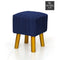 Wooden Velvet stool Square shape-873